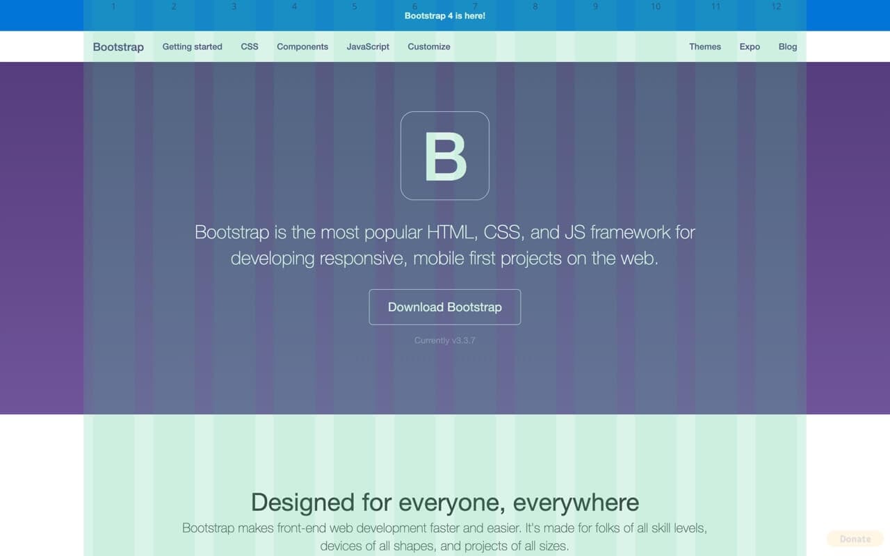 Bootstrap Grid Overlay - Bootstrap 3