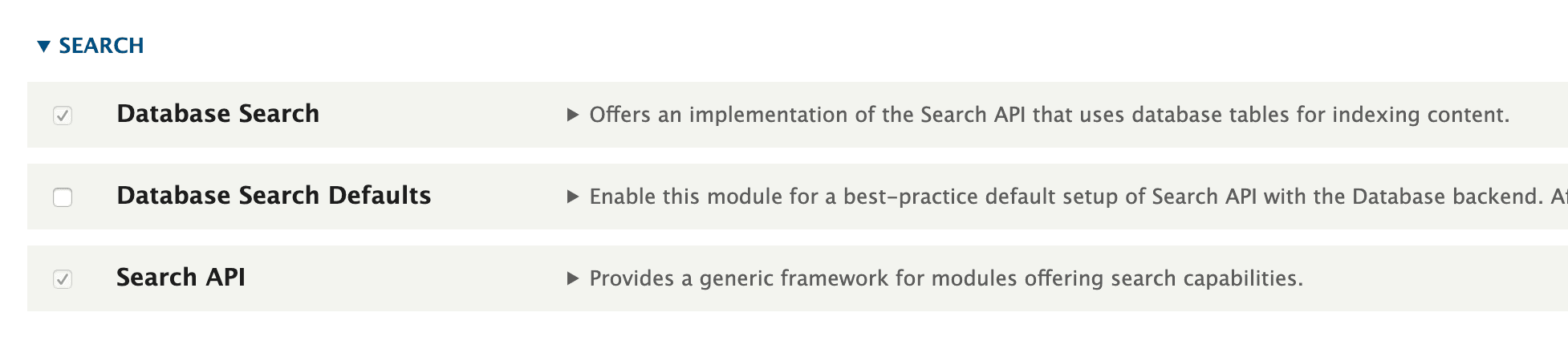 enable modules