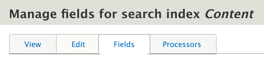 navigate to fields tab
