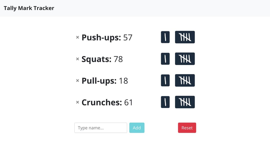 Tally Mark Tracker
