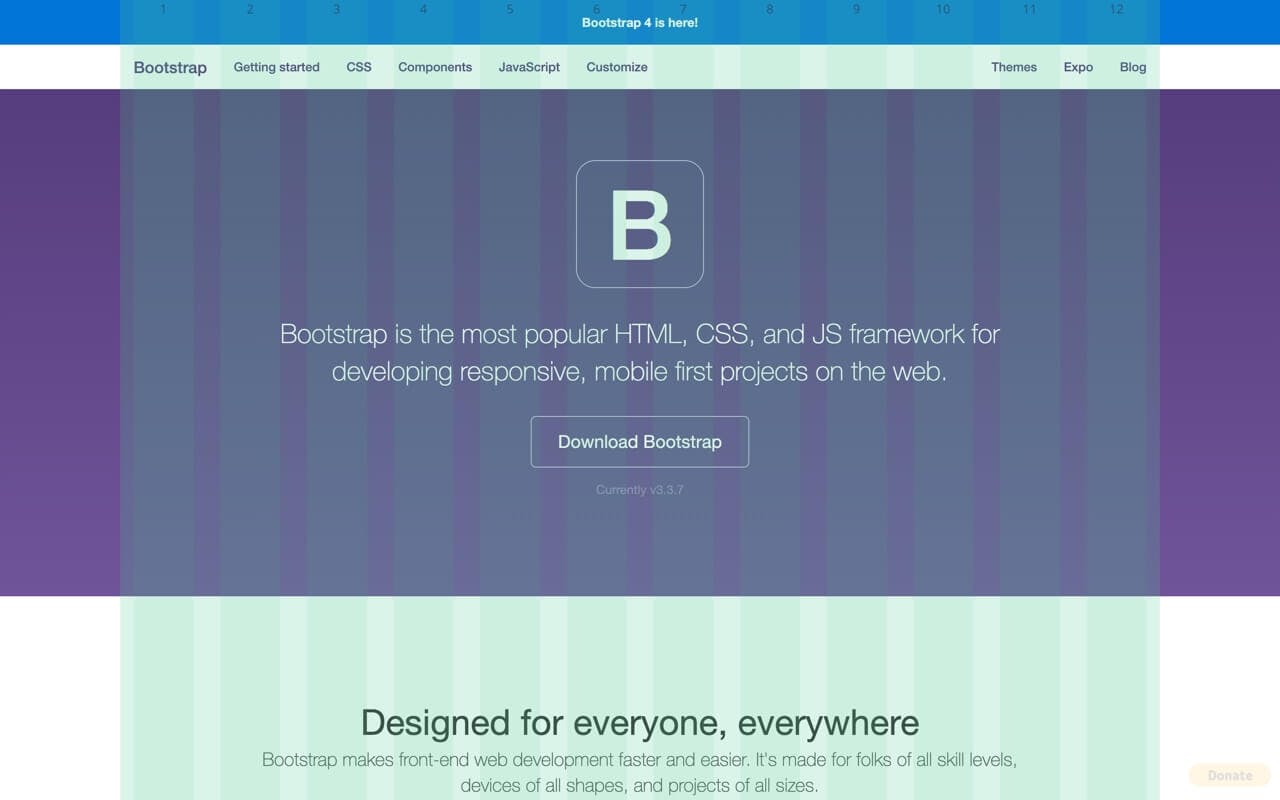 Bootstrap Grid Overlay - Bootstrap 3