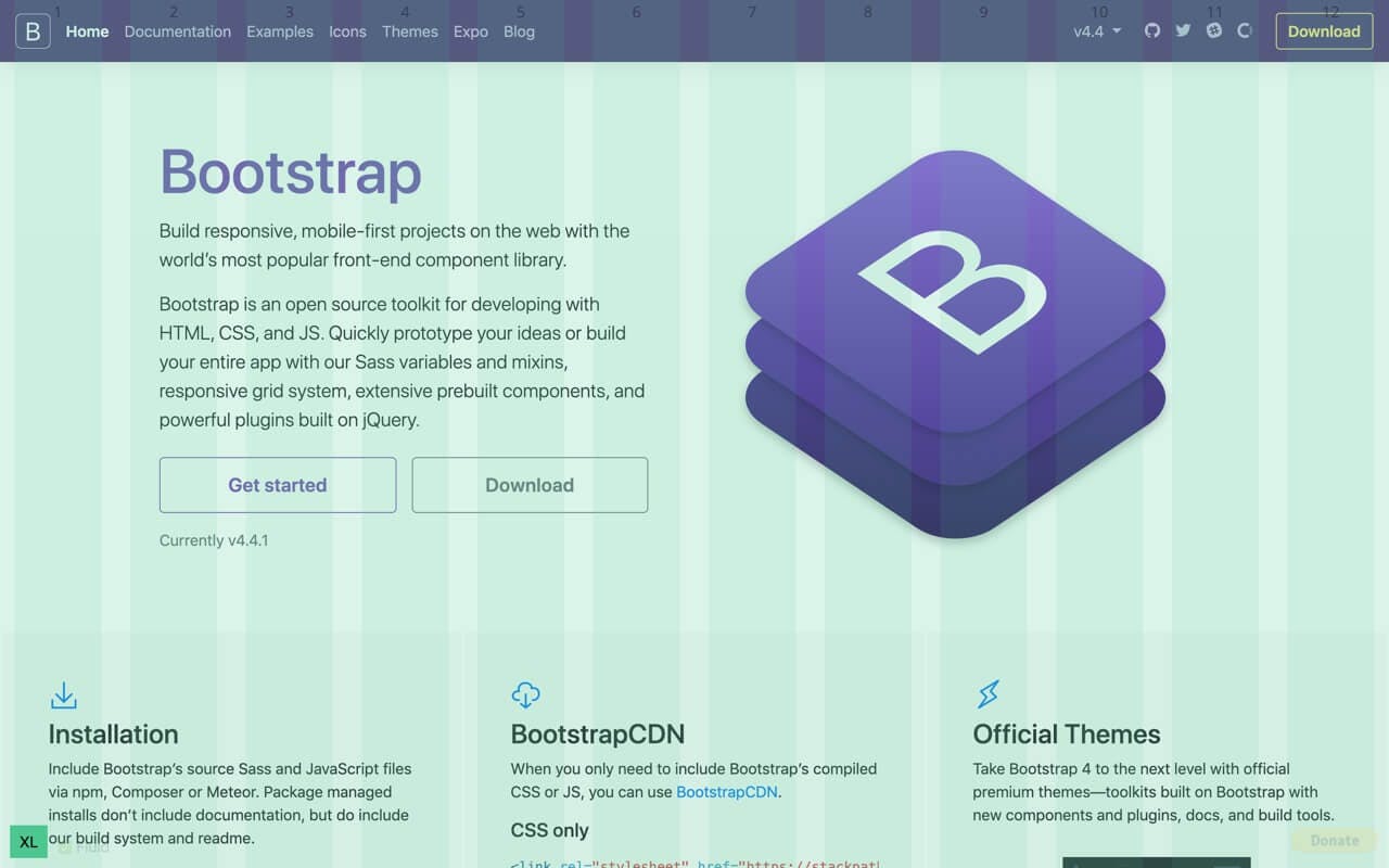 Bootstrap Grid Overlay - fluid container