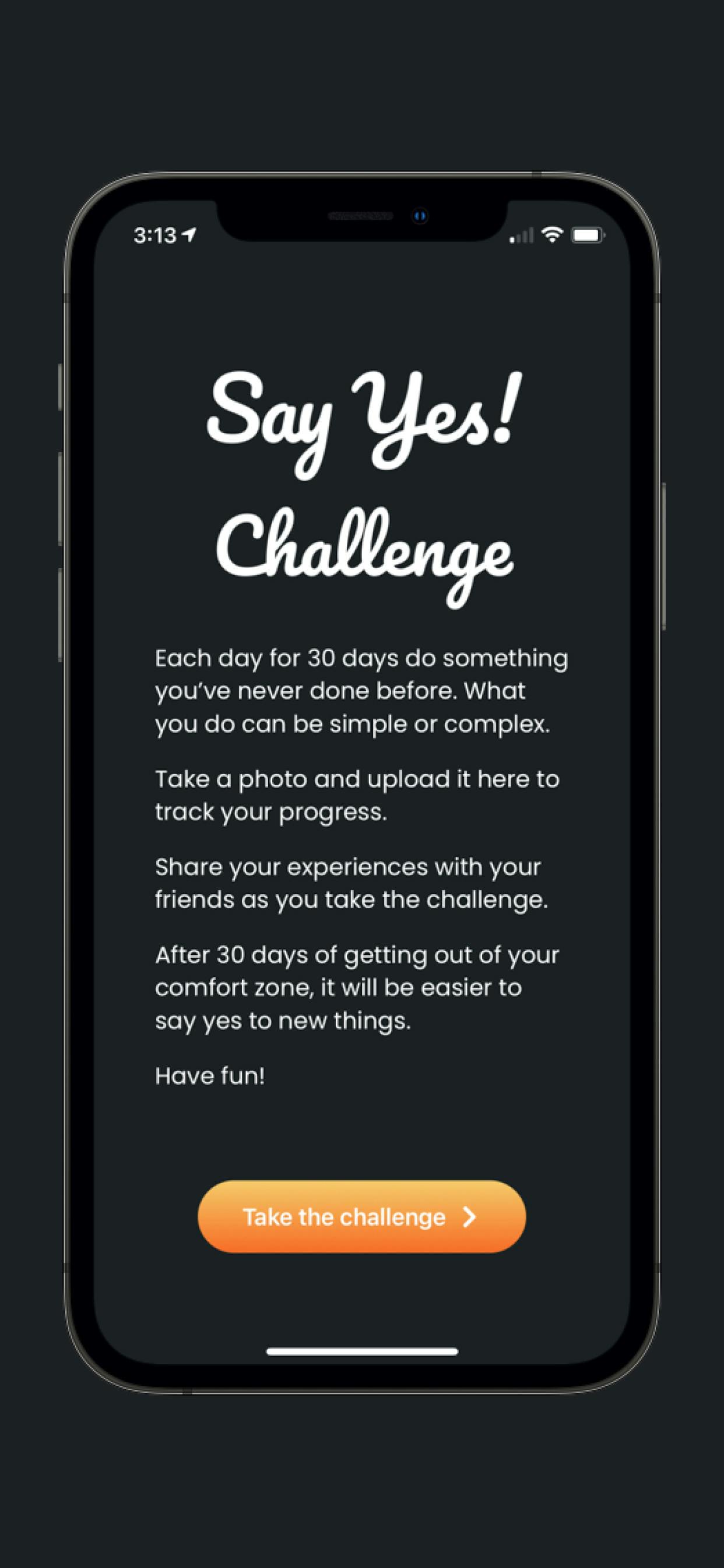 Say Yes Challenge app store screenshot #1