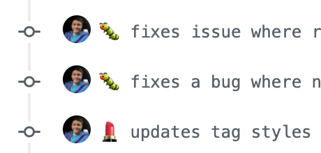 Gitmoji example commits