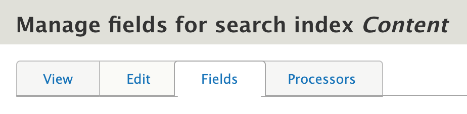 navigate to fields tab